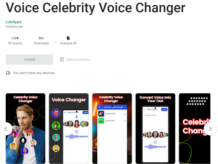 Voice Celebrity Voice Changer